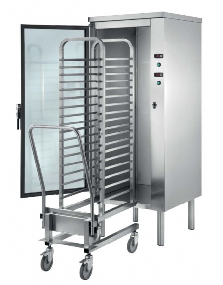 ARMADIO MANTENITORE CALDO per teglie cm 60x40 - CON CONTROLLO TEMPERATURA E UMIDITA' - CM. 88X77X185H ARMADIO MANTENITORE CALDO per teglie cm 60x40 - CON CONTROLLO TEMPERATURA E UMIDITA' - CM. 88X77X185H