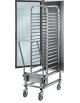 CARRELLO PORTATEGLIE INOX AISI 304 PER ARMADIO MANTENITORE CALDO per teglie cm 60x40 - CAPACITA' 16 TEGLIE - CM. 73X80X172H