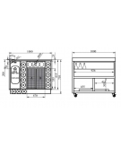 COCKTAIL STATION - CM. 100X70X83H