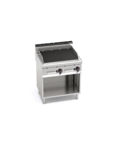 GRIGLIA PIETRA LAVICA A GAS SU MOBILE  cm 80x71.4x90h