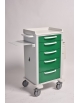 CARRELLO PER DISTRIBUZIONE TERAPIA CON 5 CASSETTI E PORTARIFIUTI CM 80X60X111H
