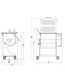 Impastatrice per carne Kg. 120 BIPALA