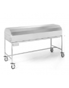Barella portasalme inox con coperchio in ABS - Portata Kg 200 - cm 214x70x110h