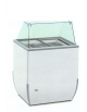 Vetrina gelati statica con vetro dritto N° 4 Vaschette da Lt. 5 - cm 78x64x118,1h
