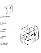 Mobile armadio basso per ufficio con ante in legno - colori ante e struttura a scelta - cm 90x35x79,5h
