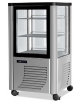 Vetrina pasticceria verticale bassa Litri 230 - ILLUMINAZIONE A LED - COLORE ARGENTO - cm 70x70x128h