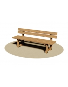 Panca in legno di pino nordico da esterno per giardino cm 190 x 50 x 80 h - Altezza sedile cm 45