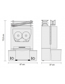 Spremiagrumi automatico - produttività: 20/25 arance/minuto -  cm 40x30x78h