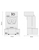 Spremiagrumi automatico - produttività: 20/25 arance/minuto -  cm 40x30x78h