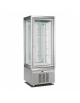 Vetrina pasticceria verticale Litri 420 - Refrigerazione statica +2/+10 °C - COLORE ARGENTO - N° 4 Lati a vetro - cm 70x65x190h