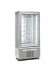 Vetrina gelateria verticale Litri 600 - Refrigerazione statica -15° -25°C - N° 4 Lati a vetro - cm 90x65x190h