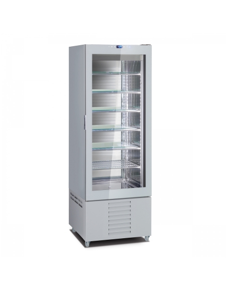 VETRINA GELATERIA DOPPIA VERTICALE STATICA 2 PORTE CON 1 MOTORE CM 118X62X189,5H