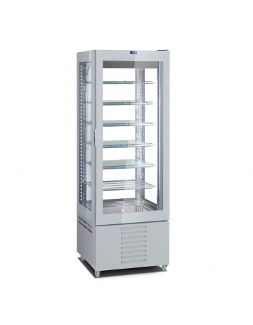 VETRINA GELATERIA DOPPIA VERTICALE STATICA 2 PORTE CON 1 MOTORE CM 118X62X189,5H