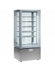 Vetrina gelateria verticale - Refrigerazione statica -15° -25°C - Colore Argento - 457 lt - cm 80,5x64,5x184h