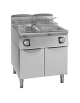 Friggitrice a gas 2 vasche Lt 13+13 su mobile - Bruciatori in vasca - Potenza totale Kw 18,8 - DIMENSIONI CM.60x70x85h