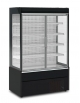 Espositore murale refrigerato con ante a battente in vetro - Colore nero - refrigerazione ventilata +3° /+6°C - CM 133x70x199H