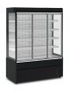 Espositore murale refrigerato con ante a battente in vetro - Colore nero - refrigerazione ventilata +3° /+6°C - CM 153x70x199H