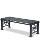 Panca da esterno senza  schienale in acciaio zincato verniciato a forno - colore Grigio Micaceo - cm 150x49x47h