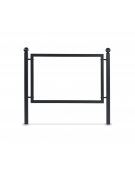 Barriera para pedonale pubblicitaria, Struttura in tubolare di acciaio e pannello in lamiera di acciaio - cm 117x7x109h