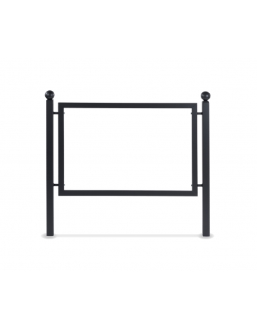 Barriera para pedonale pubblicitaria, Struttura in tubolare di acciaio e pannello in lamiera di acciaio - cm 117x7x109h