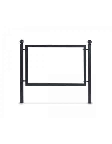 Barriera para pedonale pubblicitaria, Struttura in tubolare di acciaio e pannello in lamiera di acciaio - cm 117x7x109h