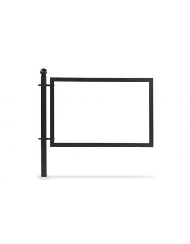 Modulo aggiuntivo per Barriera para pedonale pubblicitaria, pannello in lamiera di acciaio - cm 7x112x109h