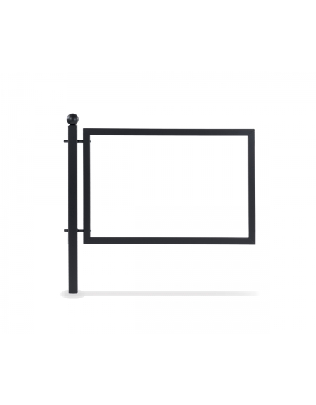 Modulo aggiuntivo per Barriera para pedonale pubblicitaria, pannello in lamiera di acciaio - cm 7x112x109h