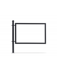 Modulo aggiuntivo per Barriera para pedonale pubblicitaria, pannello in lamiera di acciaio - cm 7x112x109h