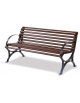 Panca da esterno con schienale in acciaio zincato - Verniciata a forno - colore Grigio Micaceo / Corten - cm 150x70x73h