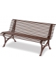 Panca da esterno con  schienale in acciaio zincato - Versione Corten -cm 150x68x72h