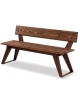 Panca per esterno in legno  ed acciaio zincato  Corten/Marrone-    cm 150 x 43 x 73 h