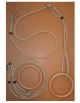 Coppia di funi di canapa per anelli con anelli di legno lamellare multistrato - diametro esterno mm 235, interno  mm 180