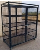 Armadio porta attrezzi in rete verniciato con maniglioni e ruote - Dim. cm 153x76x176h