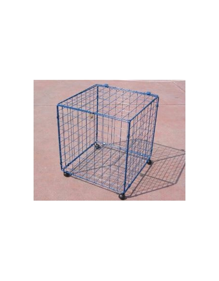 Contenitore porta palloni in rete verniciato smontabile dimensioni cm.70x70x80h