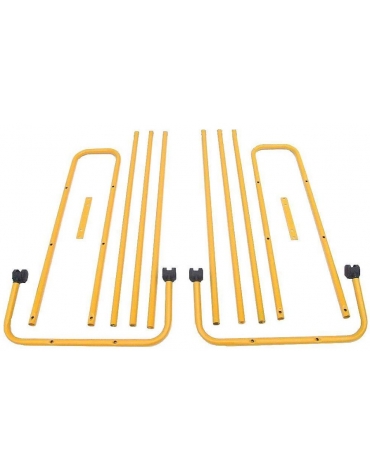 Carrello espositore per palloni in acciaio verniciato mobile su ruote
