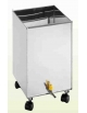 CARRELLO PORTAPADELLE INOX ADATTO AL CONTENIMENTO DI N° 3 PADELLE - DIMENSIONI CM 37X30X48H