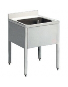 Lavatoio inox 1 vasca senza ripiano Dimensioni cm.60x60x85/90h