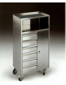 CARRELLO PER ANESTESIA acciao inox 6 cassetti