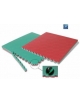 Tappeto Karate in EVA ad incastro cm100x100x4h - bicolore rosso e verde