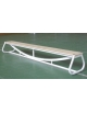 Panca svedese da 3 metri, telaio alluminio con asse di equilibrio in legno - cm 300x30x40h