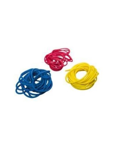 Elastico tubing rosso, poco resistente. Lunghezza 10 metri.