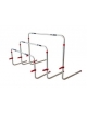 Ostacolo alluminio bilanciato a ritorno automatico - regolazione ogni 5 cm da cm 40 a 60 - largo cm 85