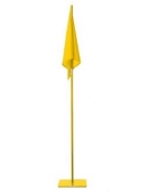 Bandiera gialla con base acciaio rientro a cordolo.