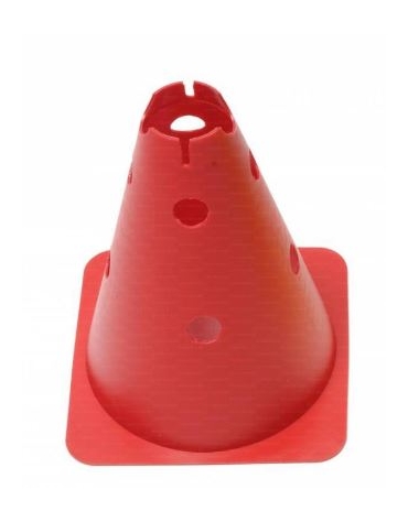 Cono altezza 30 cm. con 8 fori colore rosso