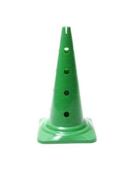 Cono altezza 50 cm. con 16 fori colore verde.