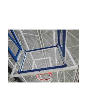 Tabellone basket in plexiglass 180x105 cm.,con telaio.