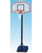 Mezzo impianto basket/minibasket con zavorra riempibile, altezza reg. manualmente.