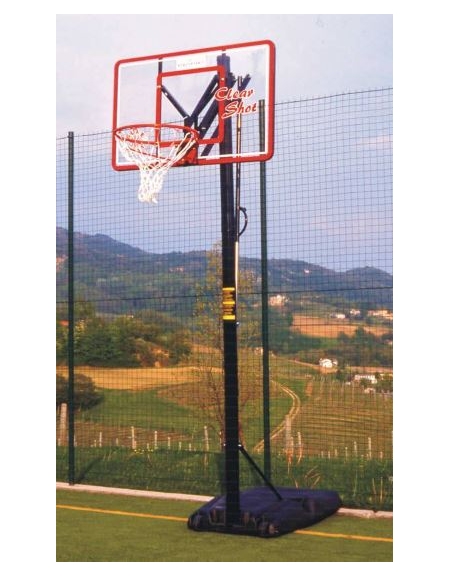 Impianto basket/minibasket tabelloni plexiglass mod. Orlando Dim. cm 117 x 73