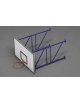 Impianto basket fisso, tabelloni in legno cm 180x105 - sbalzo cm 168