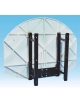 Mezzo impianto basket a parete fisso, tabellone ovale cm 112x73 - Sbalzo cm 20